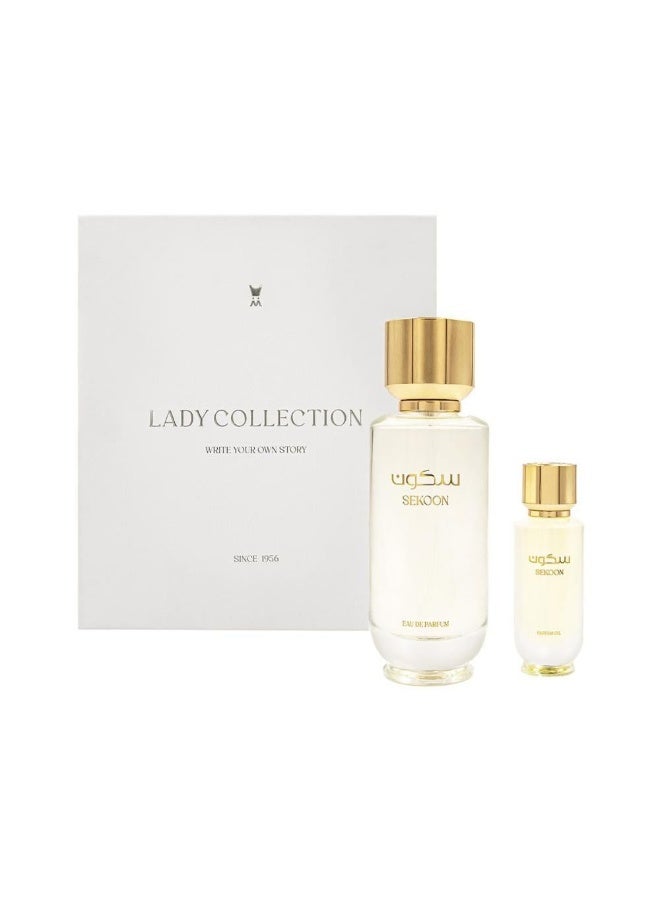 الماجد للعود Sekoon Gift Set ( EDP 100ml - Perfume Oil 15ml) from Lady Collection - Image 1