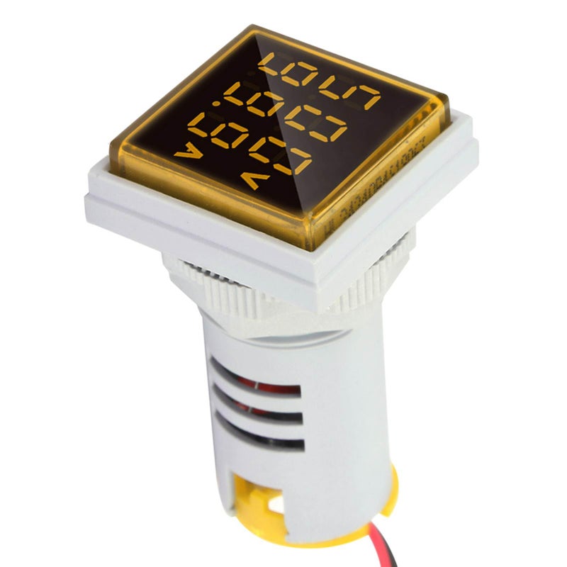 Yellow LED Voltmeter Indicator 0 100A Clear Display Small Wide Measurement Range - Image 3