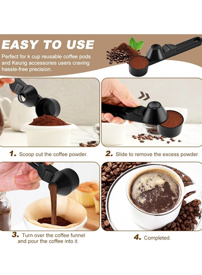 2PCS Coffee Scoop with Funnel, Measuring Spoon for Ground Coffee and Protein Powder - Image 3