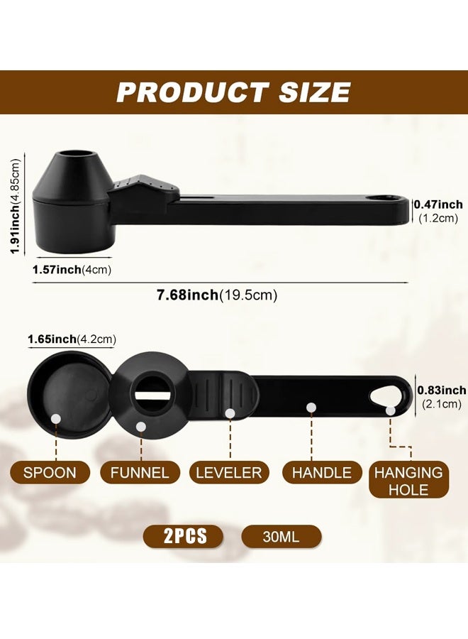 2PCS Coffee Scoop with Funnel, Measuring Spoon for Ground Coffee and Protein Powder - Image 2