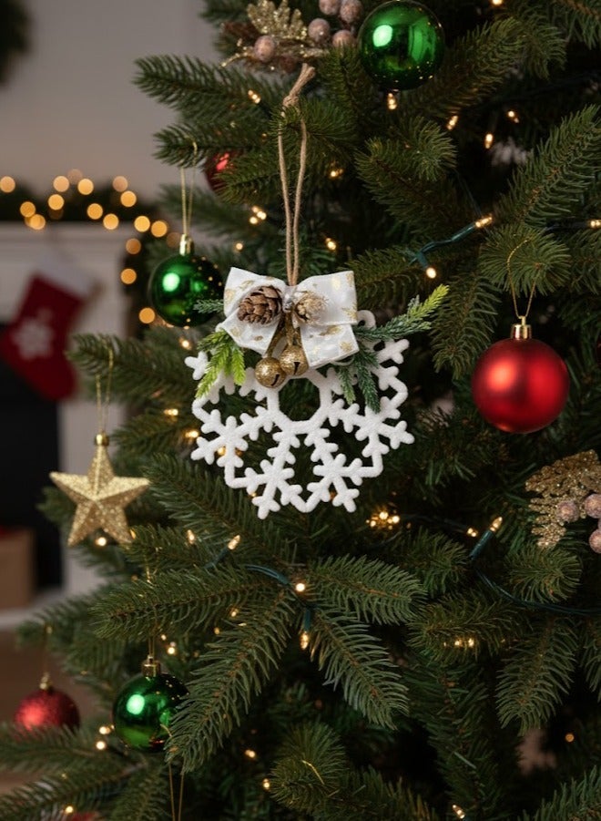 AKDC زينة عيد الميلاد المعلقة، زينة العطلات، ديكور شجرة عيد الميلاد الاحتفالي - 10 سم - Image 1