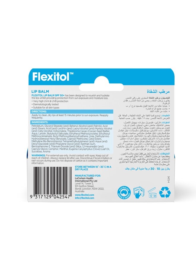 Flexitol Lip Balm SPF 50+: Protect, Hydrate, and Soothe Dry Lips  - Image 2