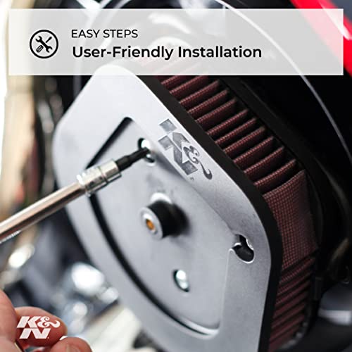 K+N K&N Engine Air Filter: High Performance, Powersport Air Filter: Fits 1995-1998 HARLEY DAVIDSON(FLHRI, FLHTCI, FLHTCUI, FLTRI, FLHRI Road King F/I, FLTCUI, Ultra Classic Electra Glide Annv) HD-1395 - Image 4