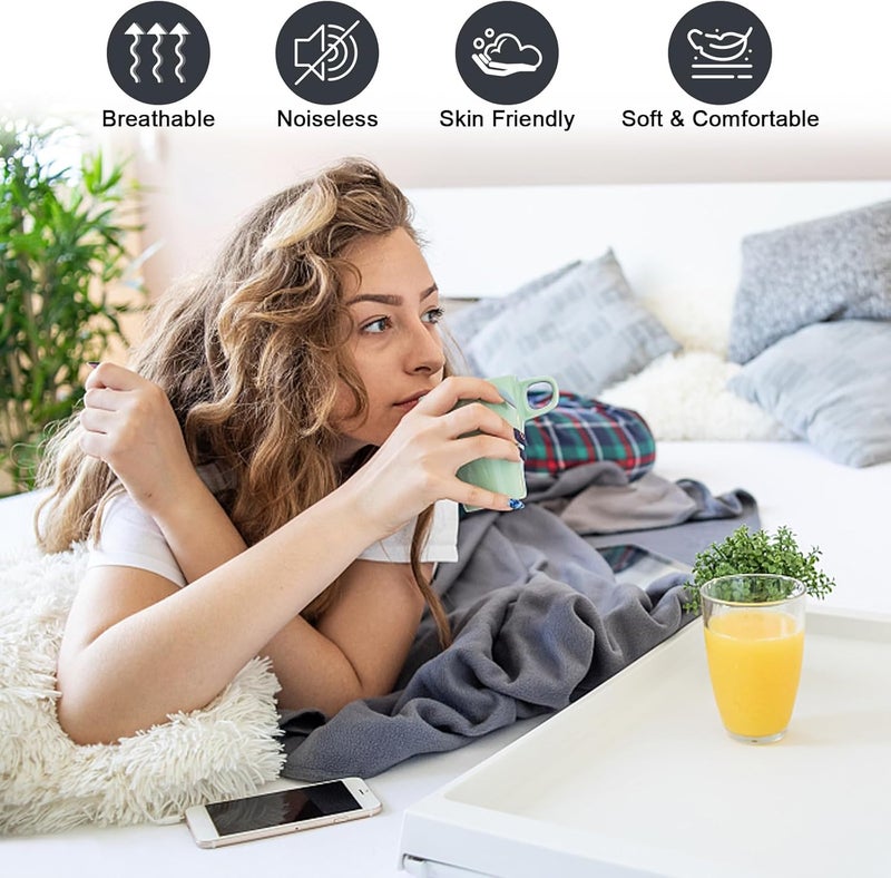 ohano Twin Mattress Protector Waterproof, Fitted Sheet Style Breathable Mattress Cover with Deep Pocket Fits Up to 18'', Noiseless Bed Cover for Kids Adults Pets, Machine Washable (Cyan, 39'' X 75'') - Image 2