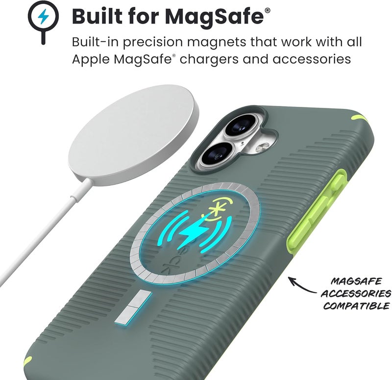 Speck Apple iPhone 17 CANDYSHELL Grip + MS NEO DRAB/Bright Green - Image 2