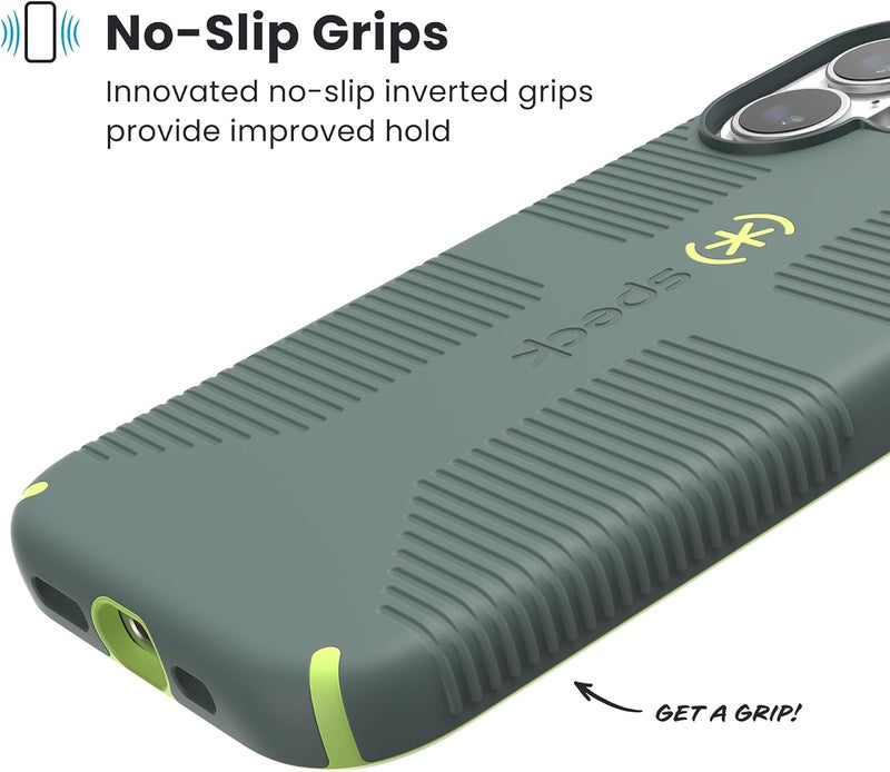 Speck Apple iPhone 17 CANDYSHELL Grip + MS NEO DRAB/Bright Green - Image 4