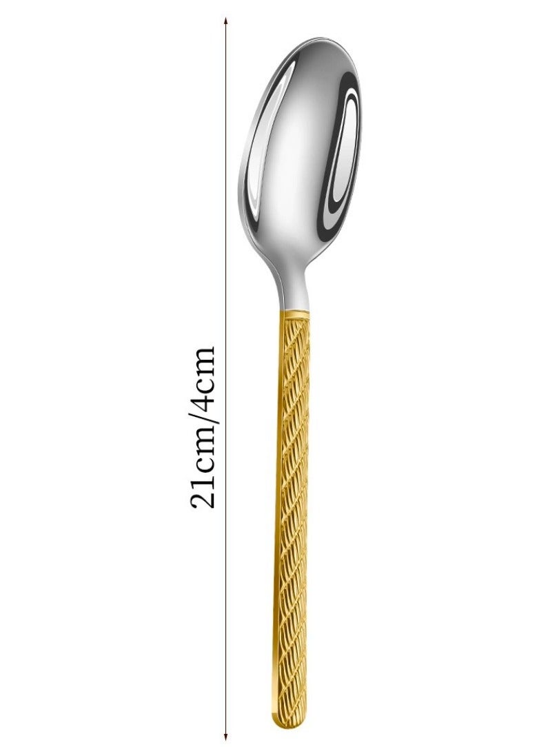 Five-piece high-end stainless steel tableware set - Image 3