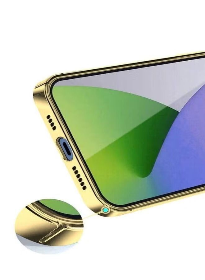 فيسوس جراب شحن لاسلكي مغناطيسي بإطار مغناطيسي ماجسيف لهاتف آيفون 13 برو ذهبي / شفاف - Image 3