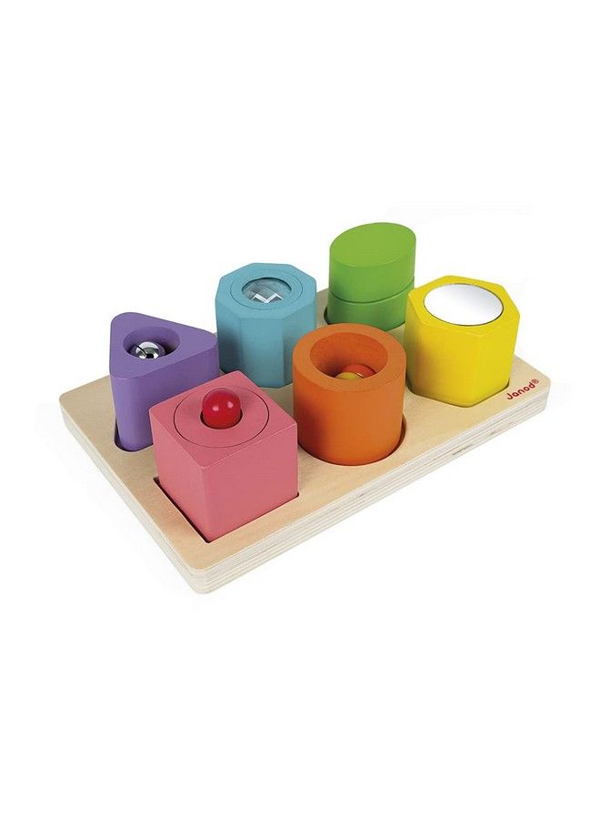 Janod I Wood Shapes And Sounds 6 Block Puzzle Ages 12 Months+ J05332 - Image 3