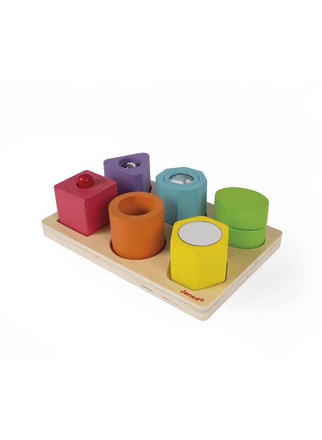 Janod I Wood Shapes And Sounds 6 Block Puzzle Ages 12 Months+ J05332 - Image 5