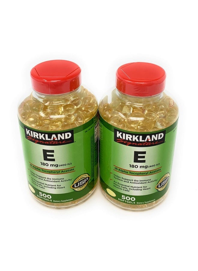 Kirkland Signature Kirkland Signature, Vitamin E 400 IU brdqt 500 Softgels (Pack of 2)  - Image 1