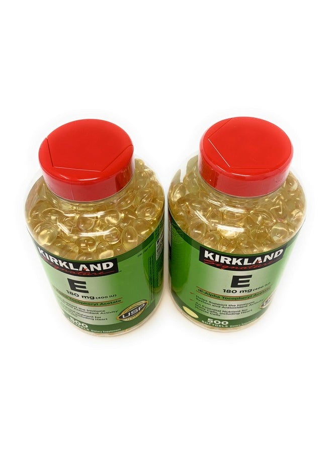 Kirkland Signature Kirkland Signature, Vitamin E 400 IU brdqt 500 Softgels (Pack of 2)  - Image 3