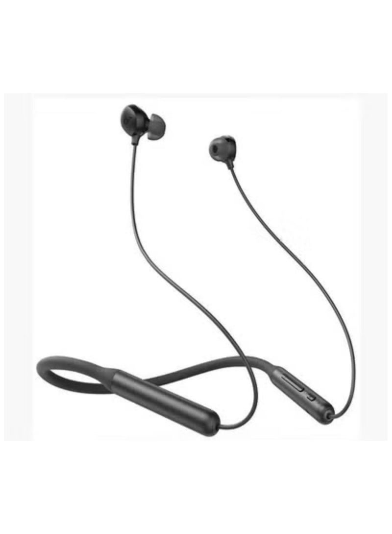 Earphones Neckband Bluetooth Black Neckband In-Ear Design Magnetic Earbuds Rechargeable Wireless - Image 1