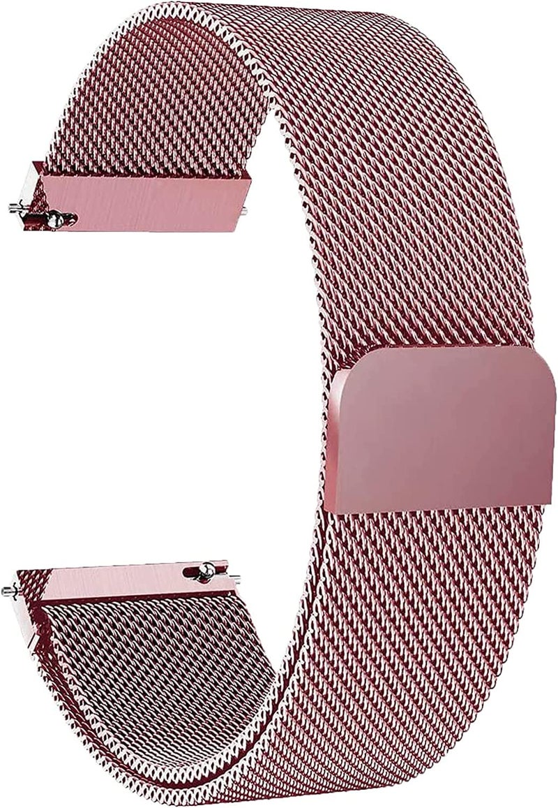 HUMBLE Stainless Steel 19mm Chain Strap with Magnetic Buckle Compatible with Noise Colorfit Pro 2, Boat Storm Smart Watch & Watches with 19mm Lugs Size (Rose Gold) - Image 5