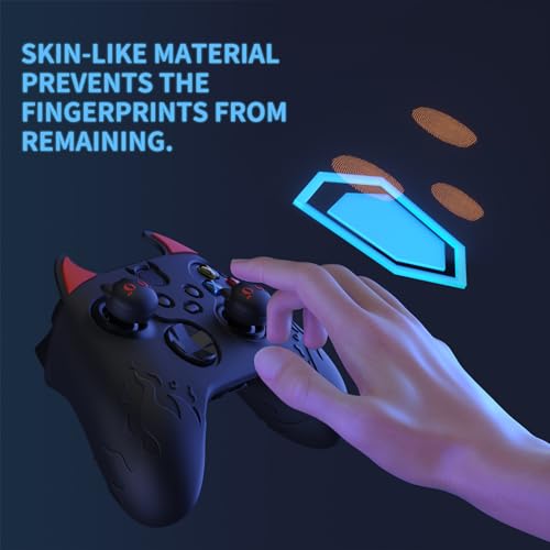 PlayVital Halloween Cute Demon Silicone Cover for Xbox Series X/S Controller, Kawaii Anti-Slip Controller Skin Grip Protector for Xbox Core Wireless Controller with Thumb Grip Caps - Black - Image 4