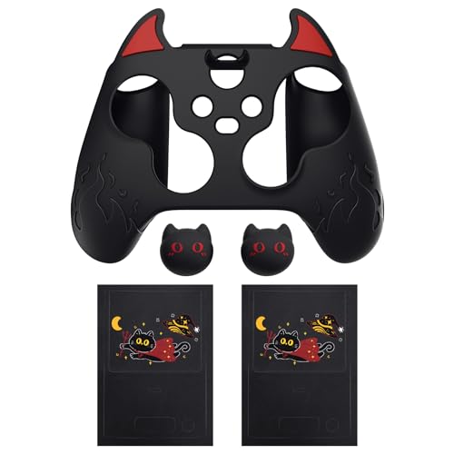 PlayVital Halloween Cute Demon Silicone Cover for Xbox Series X/S Controller, Kawaii Anti-Slip Controller Skin Grip Protector for Xbox Core Wireless Controller with Thumb Grip Caps - Black - Image 2