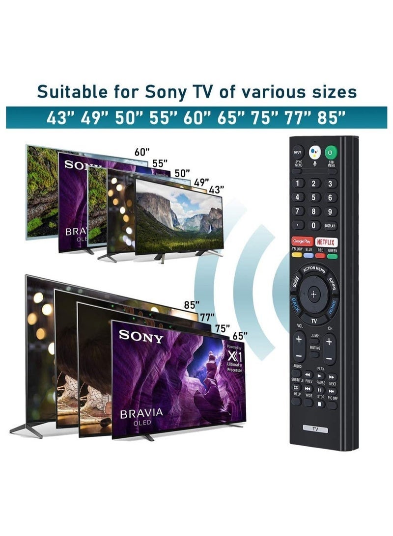 PopZa CtrlTV Remote for Sony Smart Bravia Remote, Sony Bluetooth Voice Search Mic Remote and Sony Smart Bravia Android TVs, Sony 4K UHD Crystal HDR TV - Image 3