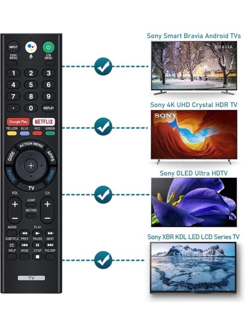 PopZa CtrlTV Remote for Sony Smart Bravia Remote, Sony Bluetooth Voice Search Mic Remote and Sony Smart Bravia Android TVs, Sony 4K UHD Crystal HDR TV - Image 2
