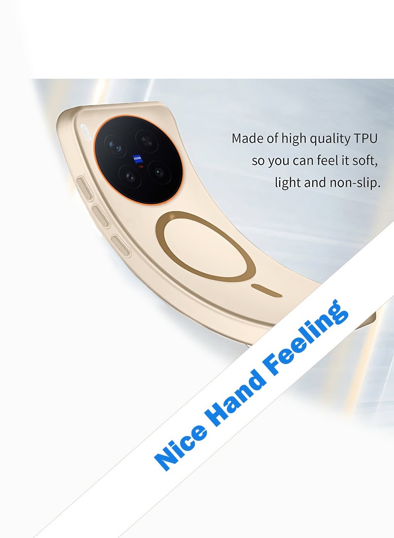 Wtech vivo X300 Pro 5G 2025 Hybrid Translucent Magsafe with Magnetic Charging Raised Camera Lips Elegant Look Case Cover (MCMPMN) - Brown - Image 3