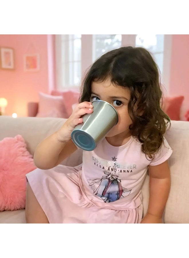 CHILLOUT LIFE Stainless Steel Kids Cups 8 oz - Stainless Steel Small Children Cups for Home & Outdoor Activities, BPA Free Unbreakable Premium Stackable Metal Drinking Glasses (4-Pack) - Image 5