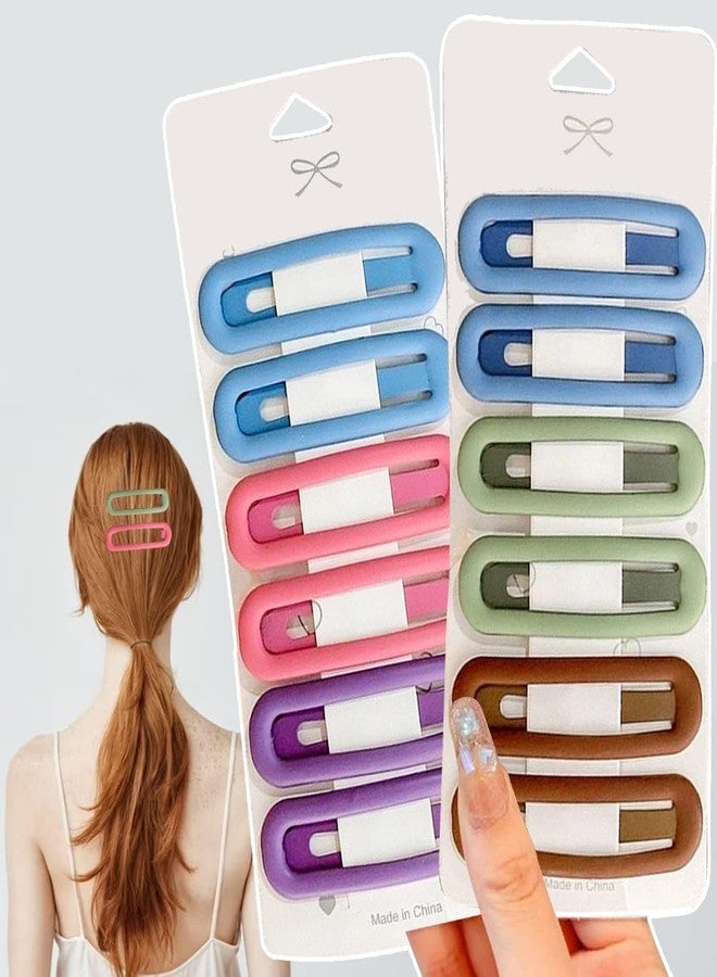 QUILBOOL Stylish Hair Clip Multicolor Flate Hair pin Tictac Mate Hair Accessories fashion Korean Hair Pin Hair Claw For Girls Women (Multicolor, Pack of 10 (Tictac pin)) - Image 3