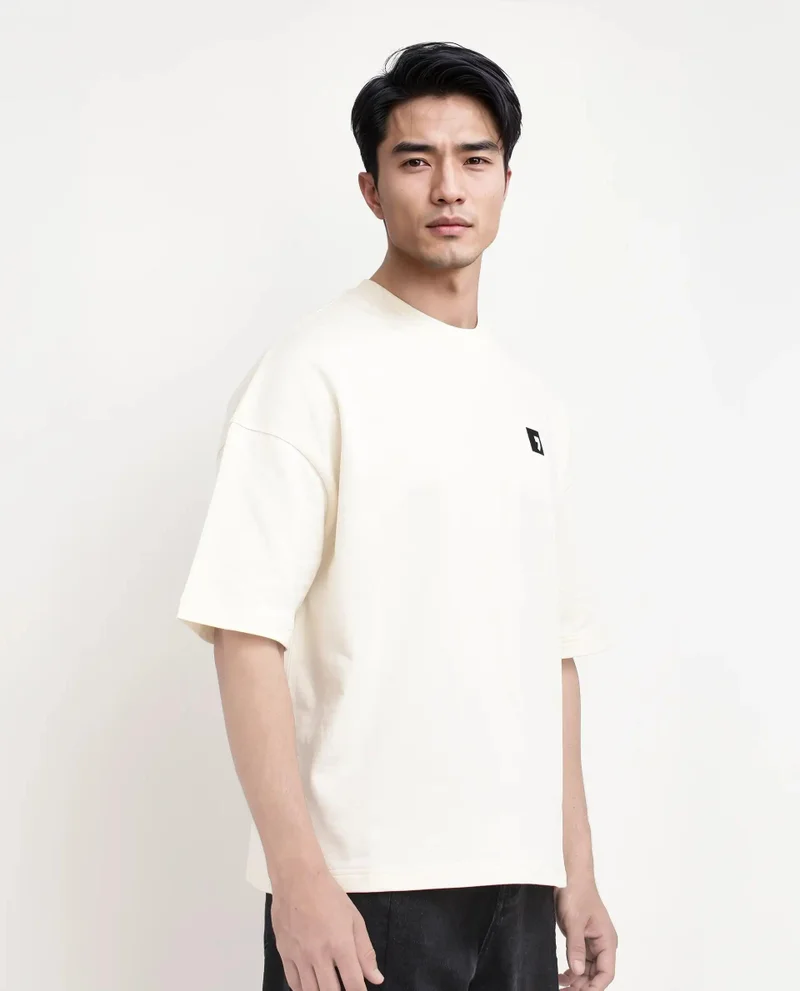 Rare Rabbit Men's Oversized Back Graphic Print T-Shirt