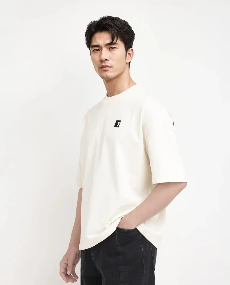 Rare Rabbit Men's Oversized Back Graphic Print T-Shirt