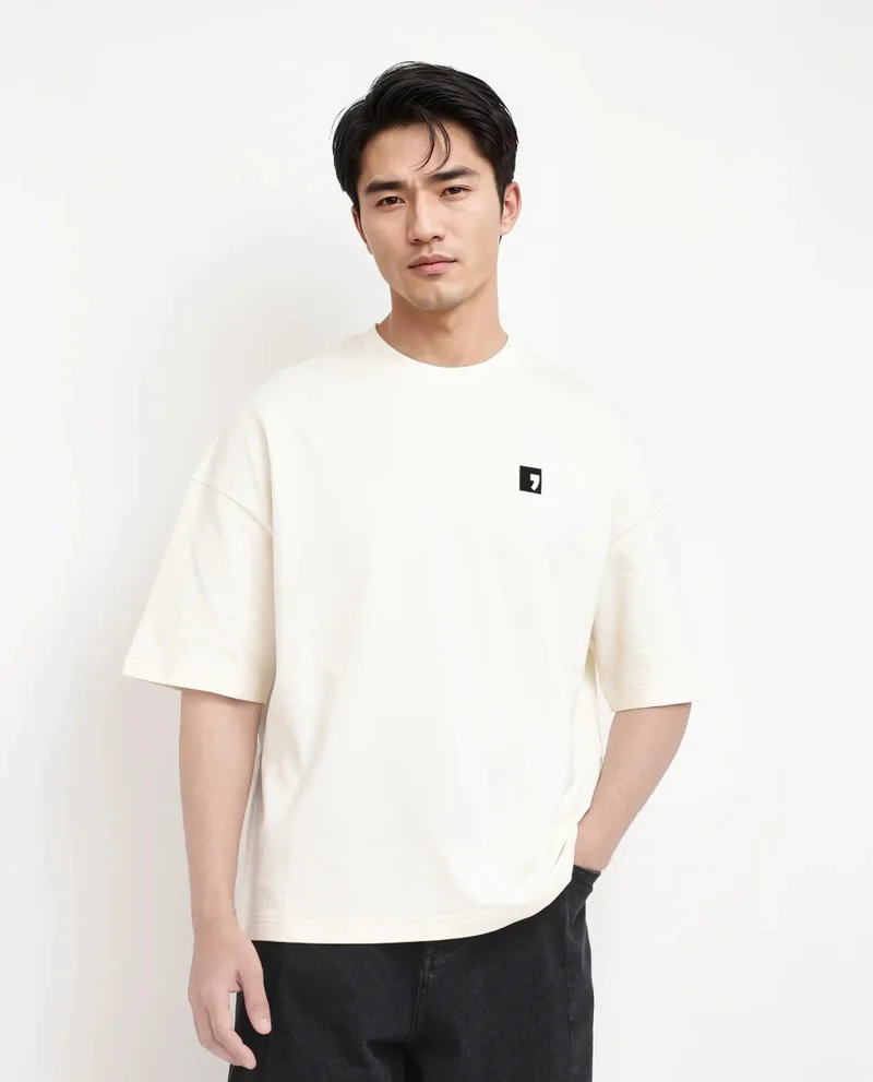 Rare Rabbit Men's Oversized Back Graphic Print T-Shirt