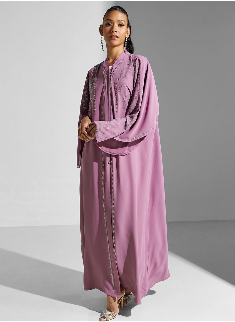 hayas closet - Embellished Flared Sleeve Abaya - Image 1