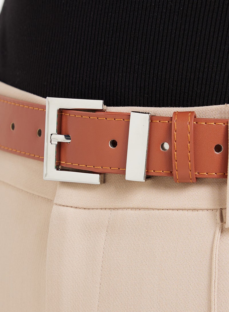 Ginger Ladies Belt With Silver Buckle  - Image 4