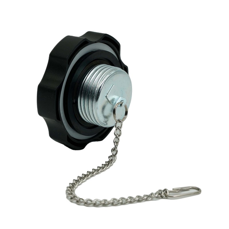 JMCHstore Threaded Vented Gas cap wchain for MTD snow blower Predator 212 Engine Coleman SK100 Go kart Screw on Gas Cap for Honda GX200 GX390 Massimo Small engine fuel tank cap