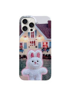 Case Cover For iPhone 15 Pro Max Painted Pattern PC Phone Case Bunny Hug