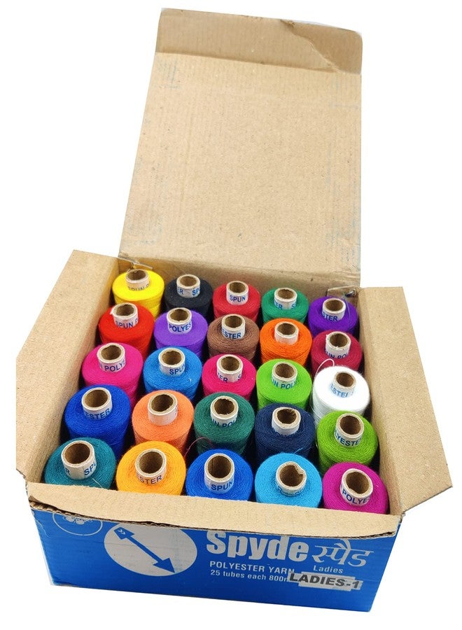 jasol 800 Meter Sewing Thread Pack of 25 Spools Multi Color Polyester Sewing Threads Stitching Thread - Image 4