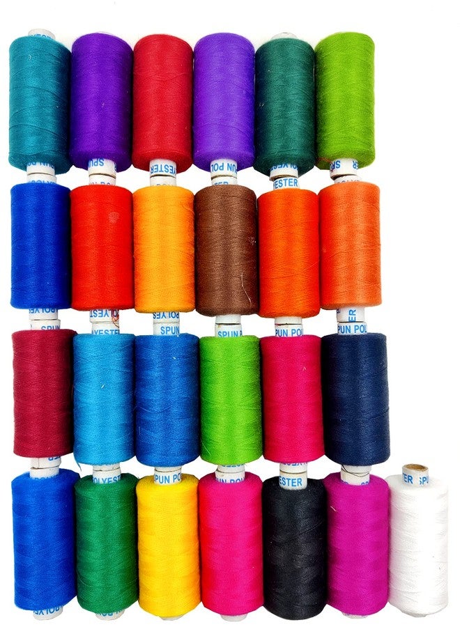 jasol 800 Meter Sewing Thread Pack of 25 Spools Multi Color Polyester Sewing Threads Stitching Thread - Image 1