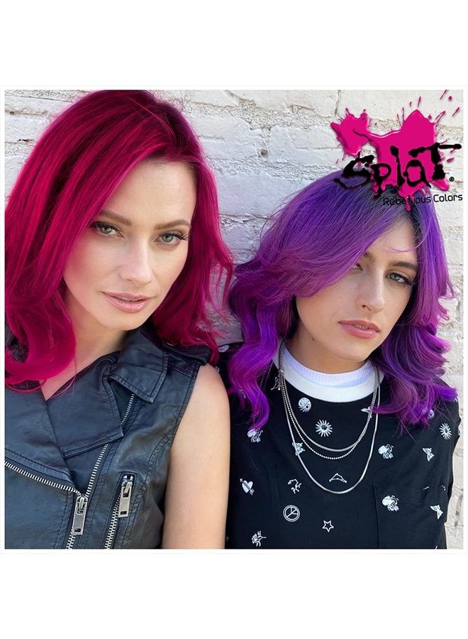 SPLAT Midnight Magenta Semi-Permanent Hair Color Kit No Bleach, Vegan, Cruelty Free - Image 4