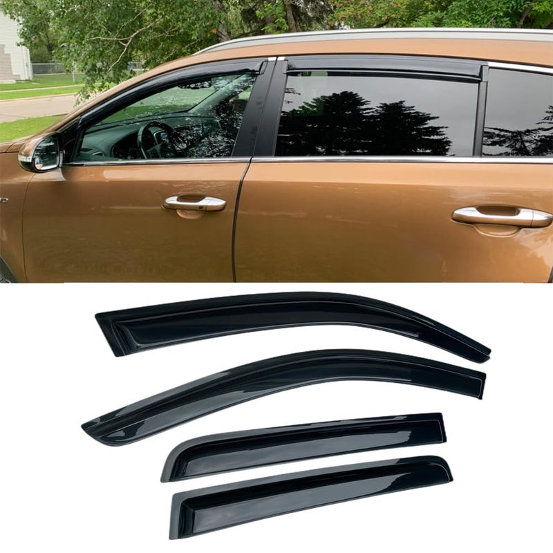 VICOJETOR Rainproof Side Window Wind Deflectors for 20232025 Kia Sportage Tapeon Sun Rain Guard SetsNice Looking Window Visors for CarsVent Deflector for 2325 Kia Sportage 94174