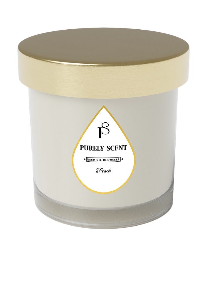 Purely Scent Luxury Soy Wax Scented Candles | Peach 1 Wick Jar Candles | 10% Essential Oils | Long-Lasting Aromatherapy for Bath, Yoga, Sleep, Wedding, Party & Diwali Gift - Image 1