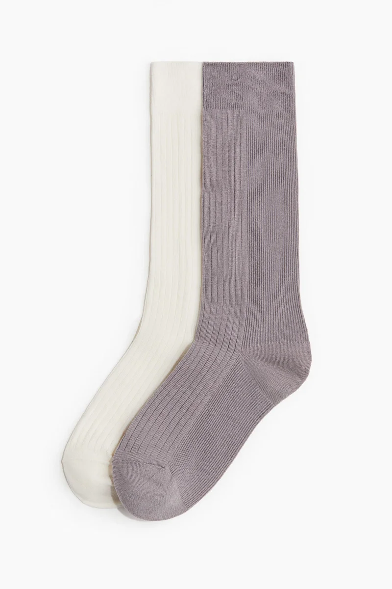 H&M 2-pack rib-knit socks