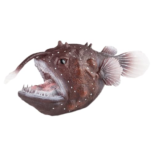 AENIMELY Anglerfish Figurine Sea Ocean Marine Animal Model Fish Figure Science Educational Play Fish Tank Decoration Birthday Gifts Party Favors Toys - Image 1