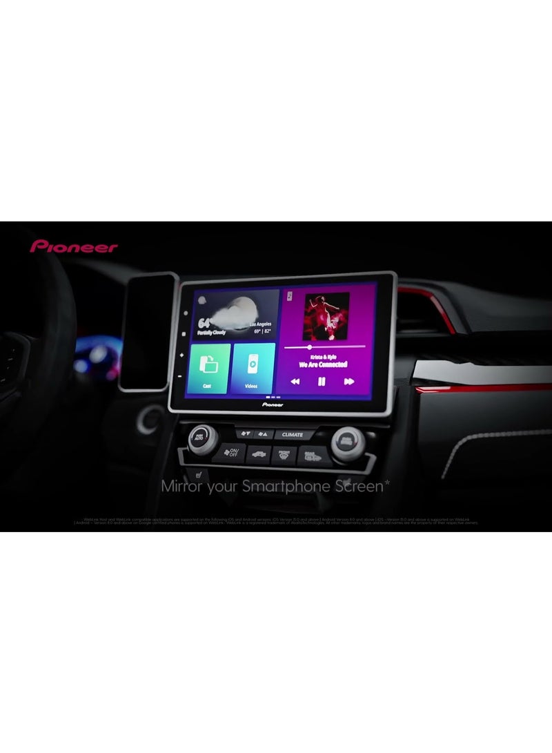 Pioneer DMH-AF555BT 9" Car Stereo | Bluetooth, WebLink, Touchscreen Multimedia Receiver - Image 4