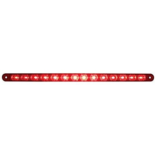 United Pacific 38947B 12" 14 LED Stop, Turn and Tail Light Bar (Red LED/Red Lens) - Image 1