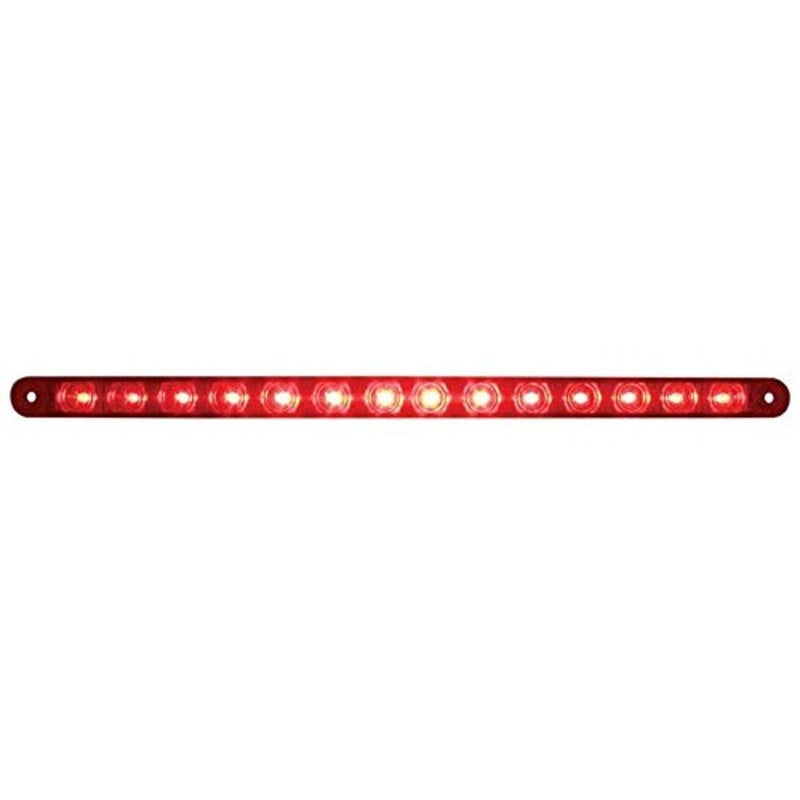 United Pacific 38947B 12" 14 LED Stop, Turn and Tail Light Bar (Red LED/Red Lens) - Image 4