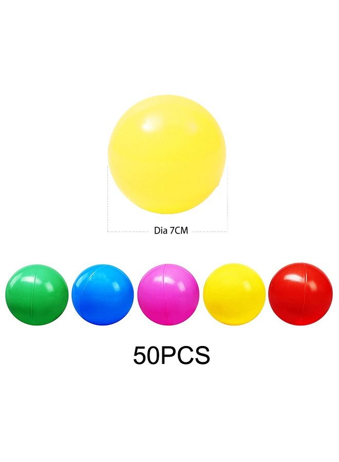 50 قطعة من كرات المحيط المائية الملونة الناعمة للأطفال الصغار ألعاب مضحكة صديقة للبيئة كرات هوائية للتوتر - Image 2