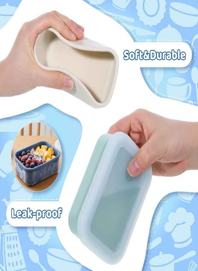 Xosjska 8 PCS 1 Cup Silicone Freezer Molds with Lid, Silicone Freezer Molds with Lids, Silicones Soup Freezers Mold, Leak-Proof Soup Sauce Freezers Mold, Reusable Food Preserving Tray Ice Trays Soups Sauces - Image 4