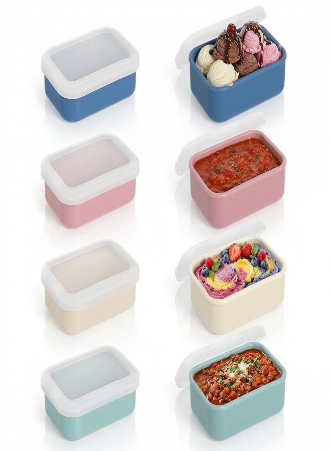 Xosjska 8 PCS 1 Cup Silicone Freezer Molds with Lid, Silicone Freezer Molds with Lids, Silicones Soup Freezers Mold, Leak-Proof Soup Sauce Freezers Mold, Reusable Food Preserving Tray Ice Trays Soups Sauces - Image 2