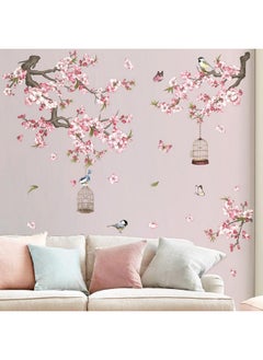 Cherry Blossom Flowers Wall Stickers Pink Floral Branch Birdcage Peel And Stick Wall Art Decals For Living Room Bedroom Tv Wall - pzsku/Z8898C445C9A1C2881EC2Z/45/_/1720090736/0dcb69e0-1d72-489a-bff8-aaa81f3696b7