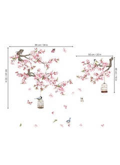 Cherry Blossom Flowers Wall Stickers Pink Floral Branch Birdcage Peel And Stick Wall Art Decals For Living Room Bedroom Tv Wall - pzsku/Z8898C445C9A1C2881EC2Z/45/_/1720090738/4c9c1081-96fb-4e13-9d66-1dad585d1d40