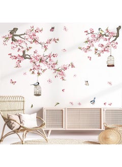 Cherry Blossom Flowers Wall Stickers Pink Floral Branch Birdcage Peel And Stick Wall Art Decals For Living Room Bedroom Tv Wall - pzsku/Z8898C445C9A1C2881EC2Z/45/_/1720090738/f50ea1c2-c644-420a-87f1-d93815dbc8ae