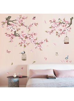 Cherry Blossom Flowers Wall Stickers Pink Floral Branch Birdcage Peel And Stick Wall Art Decals For Living Room Bedroom Tv Wall - pzsku/Z8898C445C9A1C2881EC2Z/45/_/1720090740/1f4d51a7-d44d-4a99-b55f-9b2478142089