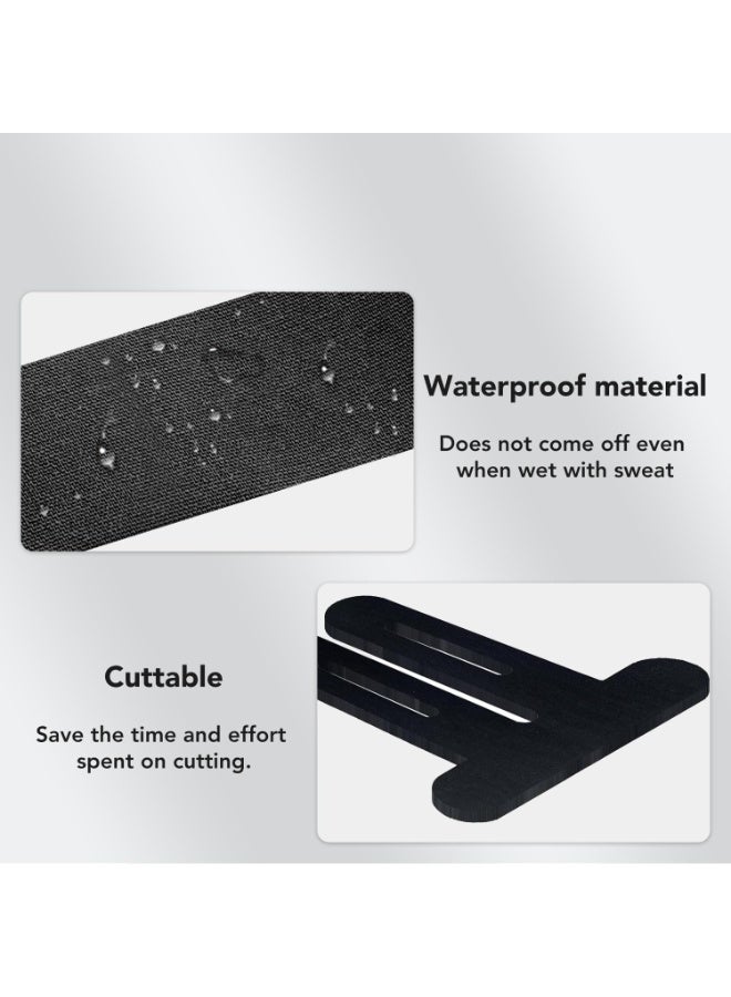 Bukela Kinesiology Tape for Knees 12 Pcs, PreCut Athletic Knee Tape for Knee Pain Relief- Brace & Elastic Supports- Waterproof & Breathable Hypoallergenic Latex-Free Tape Black - Image 5